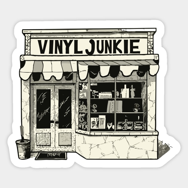 Vinyl Junkie Sticker by OldSchoolRetro